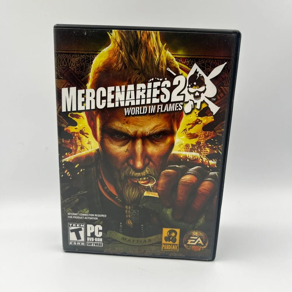 Mercenaries 2 World in Flames PC DVD-ROM 2008 EA Pandemic Studios Complete Case